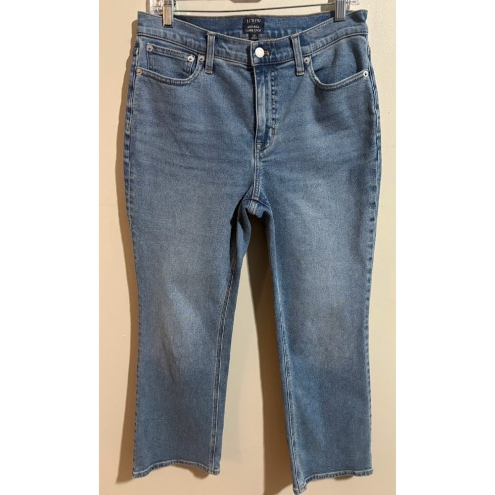 J. Crew Mid-Rise Flare Crop Jeans Size 29